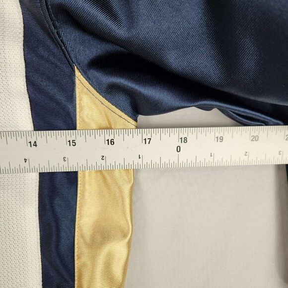 Nike Youth Basketball Long Sleeve Warm Up Jersey Sz Small Blue Gold - Picture 7 of 8